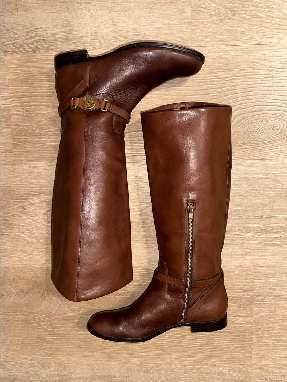 Vintage Coach Mysie Chedtnut Calf Leather Riding Boots 8.5